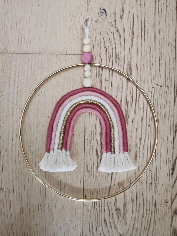 Suspension arc-en-ciel-macramé – Image 3